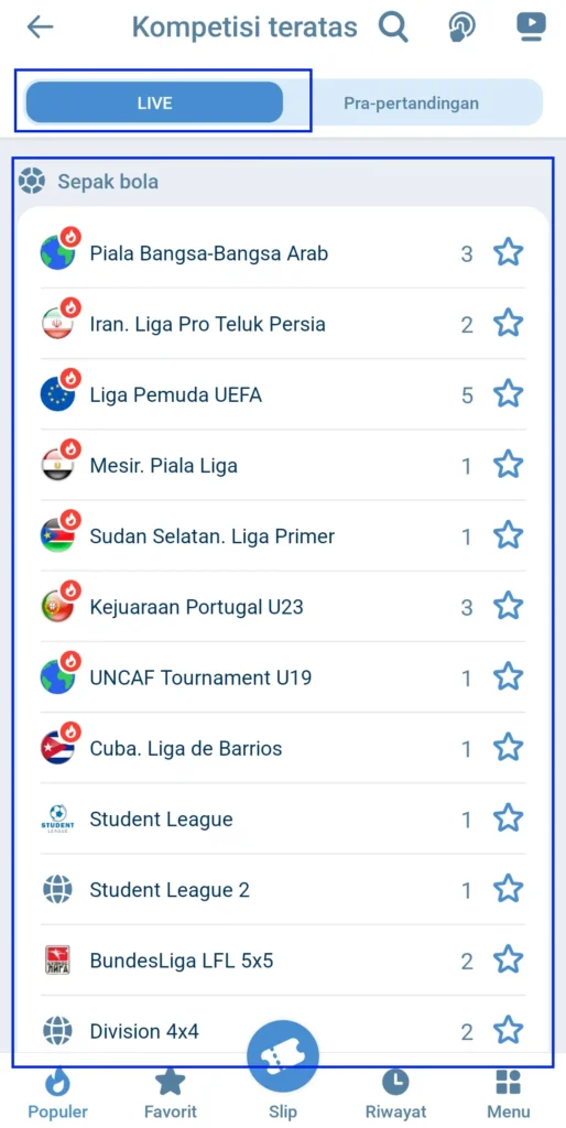 Live Betting dengan Odds Real-Time